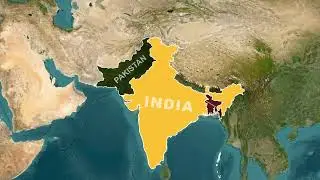 India, Pakistan, Bangladesh Free Geolayer Map Animation