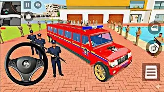 Car bike games! Franklin orders Longer Red Police Car And Drives Modified Orenge Car In Game 🤩💥
