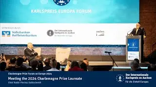 2024 Karlspreis Laureate Pinchas Goldschmidt on Stage | Charlemagne Prize Forum on Europe 2024
