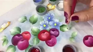 APRENDA PINTAR CEREJA, FLORES E BORBOLETA