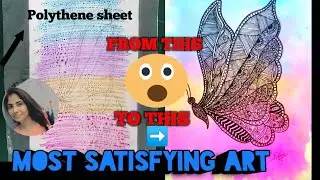How to draw a zentangle Butterfly with beautiful background || Artworksbyanju