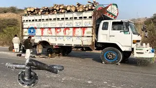 ROADSIDE RESCUE! Emergency Repair of 3-Piece Broken Axle of a Truck