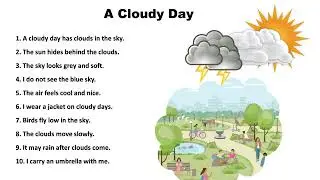 20 Lines on A Cloudy Day | Learn English | English for Beginners | Spoken English Practice  #english