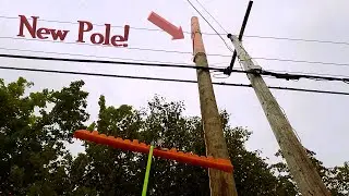 Installing cover-up 35 feet up with hot stick!