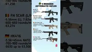 TOP 5 MODERN AUTOMATIC RIFLES | Army Weapons Comparison