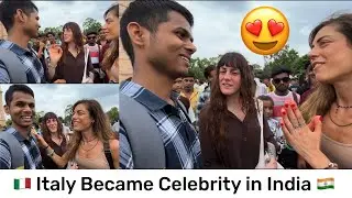 Italy Girls Became Celebrity in India 🇮🇳|🇮🇹 #delhi #indiagate 😍😅