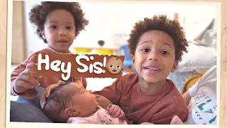 WE ALMOST CRIED 😢 BOYS MEETING THEIR LITTLE SISTER & MEANING OF HER NAME | The Adanna & David Family