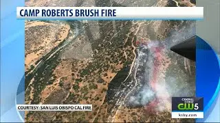 Grass fire burns at Camp Roberts