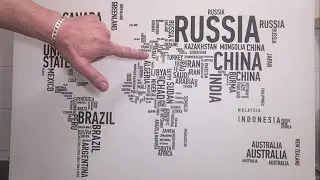 ASMR | Британец подробно рассуждает о путешествиях по необычной карте мира | Тихий голос