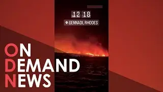 RHODES INFERNO | Tourists Flee #Wildfires on #Greek Island 🔥