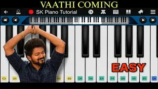 Vaathi Coming - Master | EASY Piano Tutorial