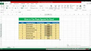 Most Important and Special Trick of Paste in MS Excel, How to Use Paste Special Shortcut in MS Excel