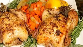 Roasted Cornish Hens with Root Vegetables - Perfect Dinner Recipe! | AnitaCooks.com