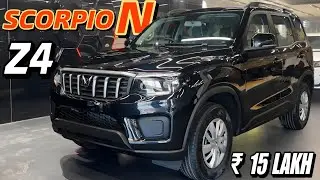 2025 MAHINDRA SCORPIO N Z4 BLACK WITH ALL ACCESSORIES PRICE  ₹15 LAKHS DETAILED REVIEW