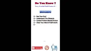 Do You Know ? // Full Form of Success for Students // Competitive Exams GK @IndumateeProductions