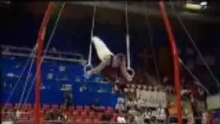 Rings. From inverted swallow pull up with inverted cross