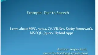 Csharp Example: Text to Speech