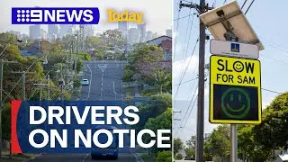New data reveals Brisbane drivers speeding through 'Slow for SAM' signs | 9 News Australia