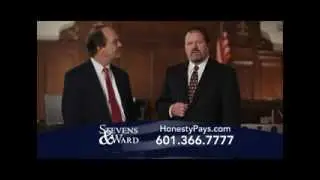 Funny ad campaign lampooning other advertising lawyers gets a bit serious in courtroom scene