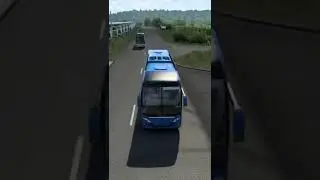 Bus overtake brought bad side bus #gameplay #ets2 #shorts