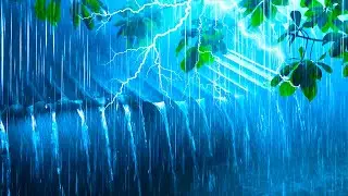 Beat Insomnia to Sleep Well with Torrential Rain, Insect Sounds and Rolling Thunder on a Metal Roof