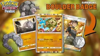 I Obtained The BOULDER BADGE In POKEMON POCKET!!