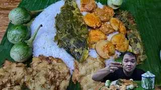 PEPES TELUR IKAN , IKAN MAS , JENGKOL BALADO , LALAPAN TERONG , BAKWAN , NASI , EATING SHOW