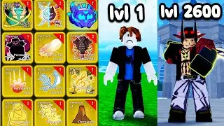 Blox Fruits Going Level 1 - 2600 Noob to Pro With EVERY PERMANENT FRUIT! [MOVIE]
