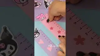 How to make cute My Melody Ruler 📏 🌸 DIY Ruler #mymelody #sanrio #papercrafts #paperdiy