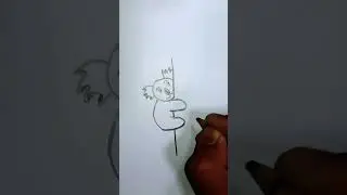 How to Draw Koala with Letter D, Easy Koala Drawing by Pencil #shorts #drawing #koala
