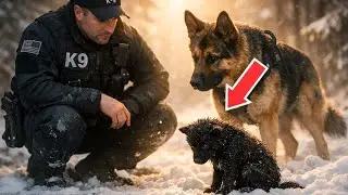 Un &ldquo;CHIOT&rdquo; noir a arr&ecirc;t&eacute; la voiture de police. Quand l&rsquo;agent a vu POURQUOI, il s&rsquo;est effondr&eacute;