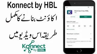 #Hbl# How To Open .Konnect By Hbl  Customer Account .Full Trika.