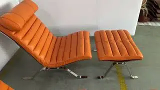 Mid century retro modern design Luxury Arne Norell Ari Lounge chair and stool