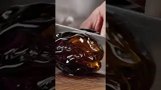 Glass Prune Slice 🔪 #relaxing #satisfying #silentasmr #asmr #glassart #foryou #viral #shorts
