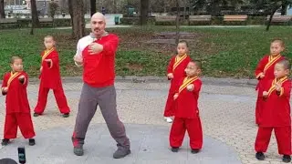 MASTER STANISLAV BAGALEV TEACHES THE WING CHUN FORM SIU NIM TAO (小念头) TO YOUNG SHAOLIN MONKS