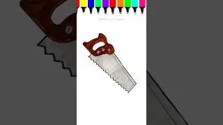 Hacksaw drawing easy - Its very easy to draw 🤩😍 try it!! #draw #artist #kidsvideo