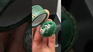 Pear Genuine Moss Agate Halo Floral Engagement Ring.