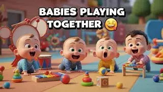 Babies Playing Together 😂👶 | Music, Toys, Playground & Total Funny Chaos!#babyplay #viralkids 