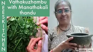 My amma style Vatha kuzhambu in Kalchatti with Manathakali Thandu Kuzhambu in Tamil  | Vathakuzhambu