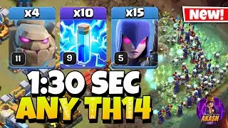 Epic Strategy! TH14 Zap Quake Witch is the Easiest TH14 Attack Strategy in Clash of Clans🔥