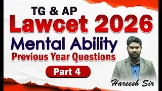 Part 4 - Mental Ability PYQs' for TG & AP Lawcet 2026 exams | Lawcet Adda
