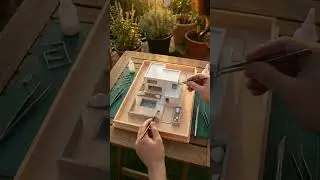 From Bare Board to Tiny Modern Villa! #asmr #modelmaking #architecture #miniaturebuild #handmade