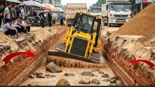 Building the Road Foundation &ndash; The Next Big Step in Construction. Work by Bulldozer SHANTUL 