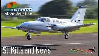 Trans Anguilla Airways !!! Cessna 402, BN-2 Islander in action @ St. Kitts Airport