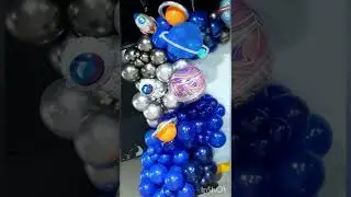 balloon decoration ideas : balloon space decor  II Special theme of astronaut balloon  #shorts