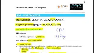 FDP - Intro Video - Edge Designations - Oct 2023 exam