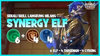 COMBO 6 ELF 4 TARGEMAN 4 CYBORG! MAGIC CHESS!!!
