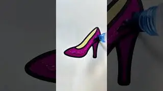 Beautiful ✨👠Glitter Princess #glitter #drawing #rainbowsprinkles #heels #purple #colors #shorts #diy