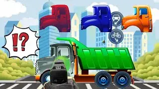 Cement Mixer Truck Crash! Front End Rebuild | Funny Vehicle Animation
