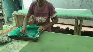 Block printing for beginners! Learn simple fabric printing at home. 🎨💖 #DIYPrinting #HandmadeDesign